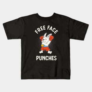 Free Face Punches Fun Boxing Rabbit Kids T-Shirt